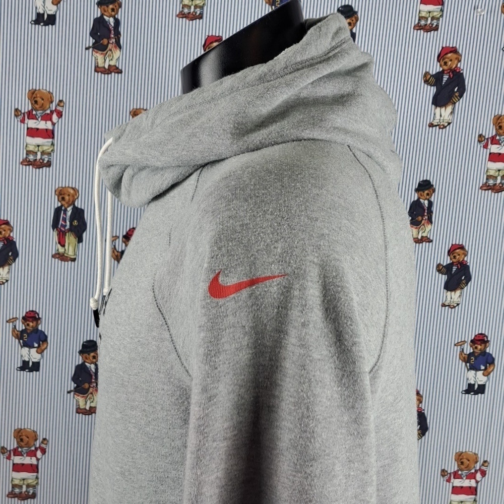 Nike Georgia Bulldogs spell out swoosh logo cowlneck womens gray LG hoodie - Picture 4 of 9
